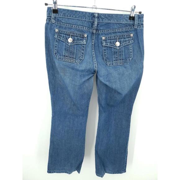 Tommy Hilfiger Jeans Womens 4 Blue Denim Boot Cut Flap‎ Pockets Medium Wash Y2K - Picture 2 of 10